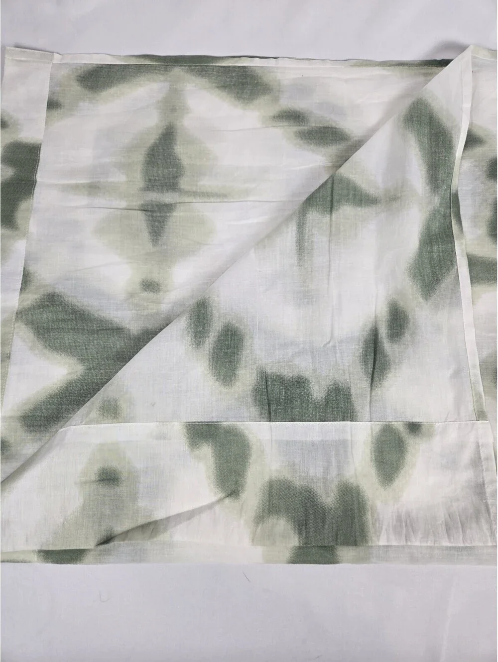 World Market Sheer Green Geometric Curtains